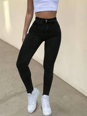 Women's Black Wide-Leg Denim Jeans