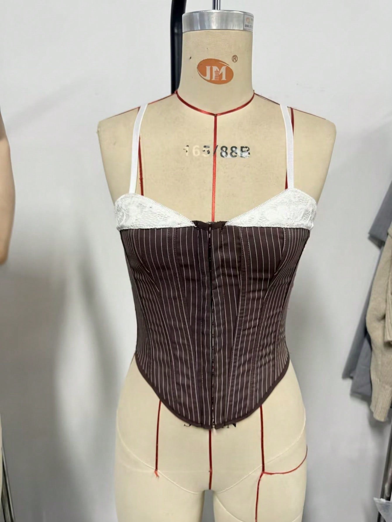 Women's Brown Corset Bustier Top