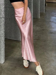 Women's Dusty Pink Polyester Mini skirt with A-line