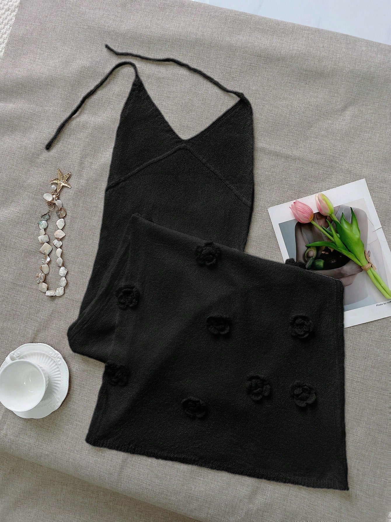 Women's Black Two Piece Sets