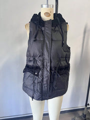 Women's Black Quilted Puffer Vest