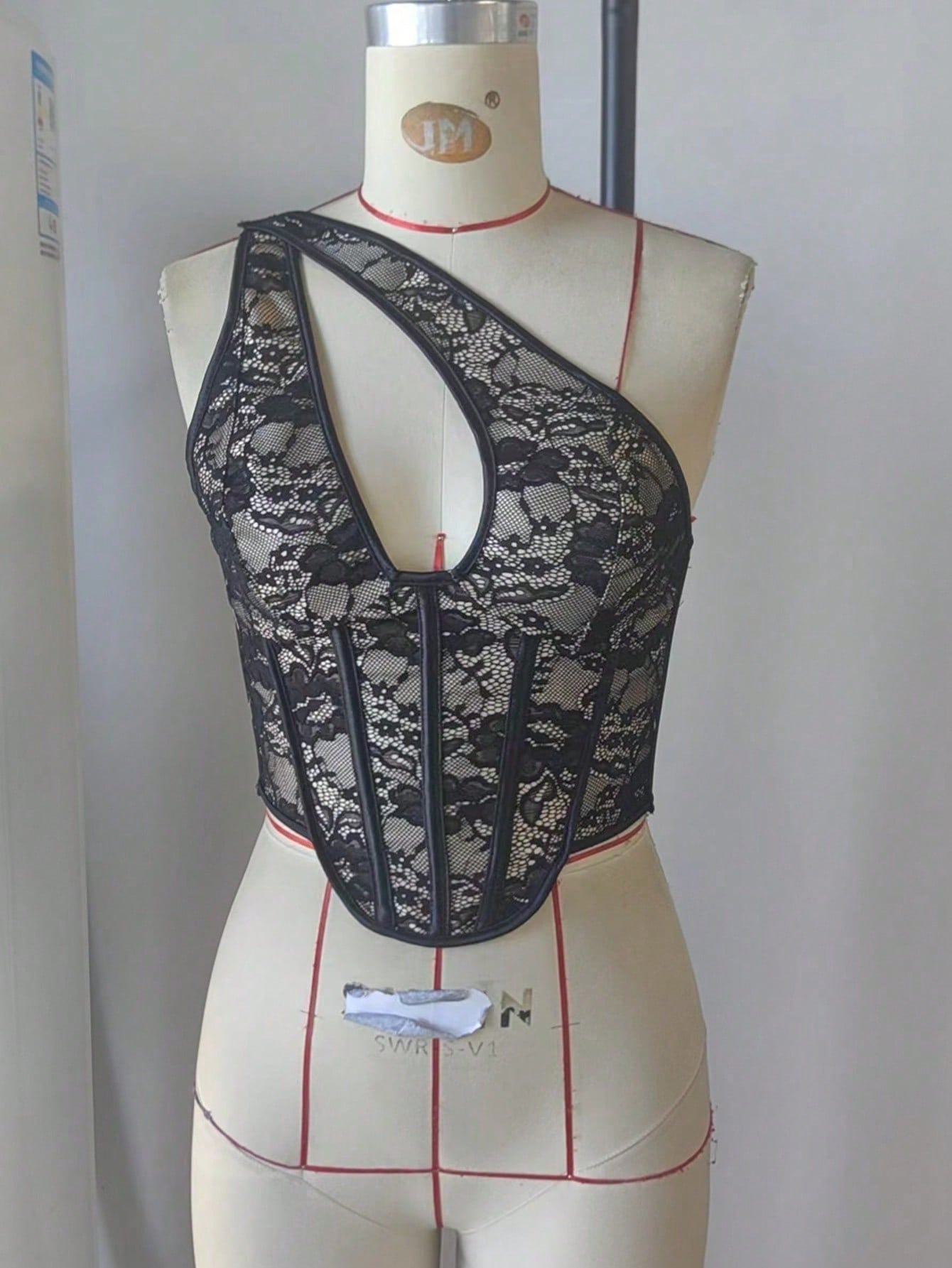 Women's Black Plaid Embroidered Strappy Cami Crop Top