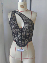 Women's Black Plaid Embroidered Strappy Cami Crop Top