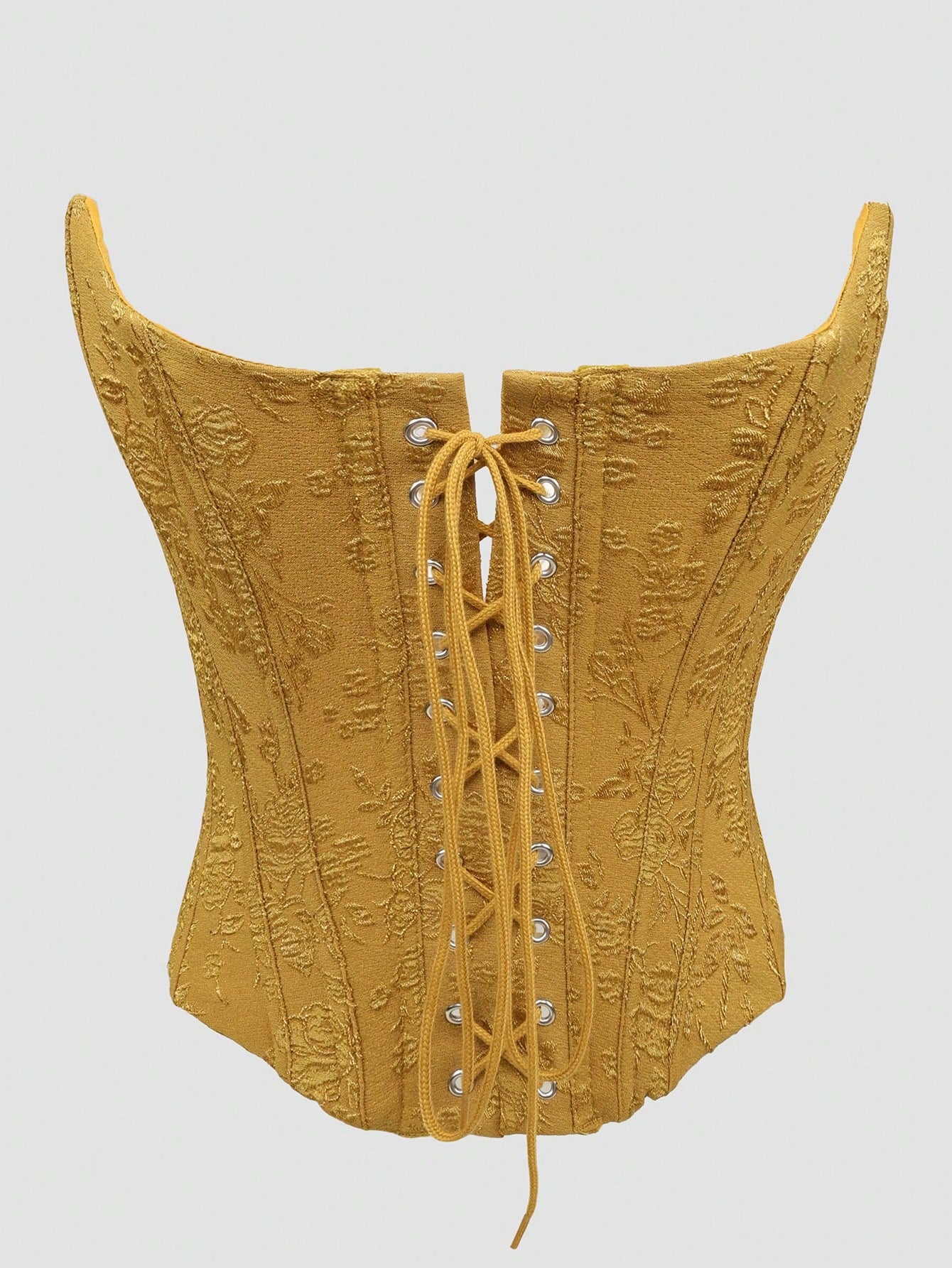 Women's Mustard Corset Bustier Top