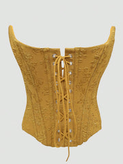Women's Mustard Corset Bustier Top