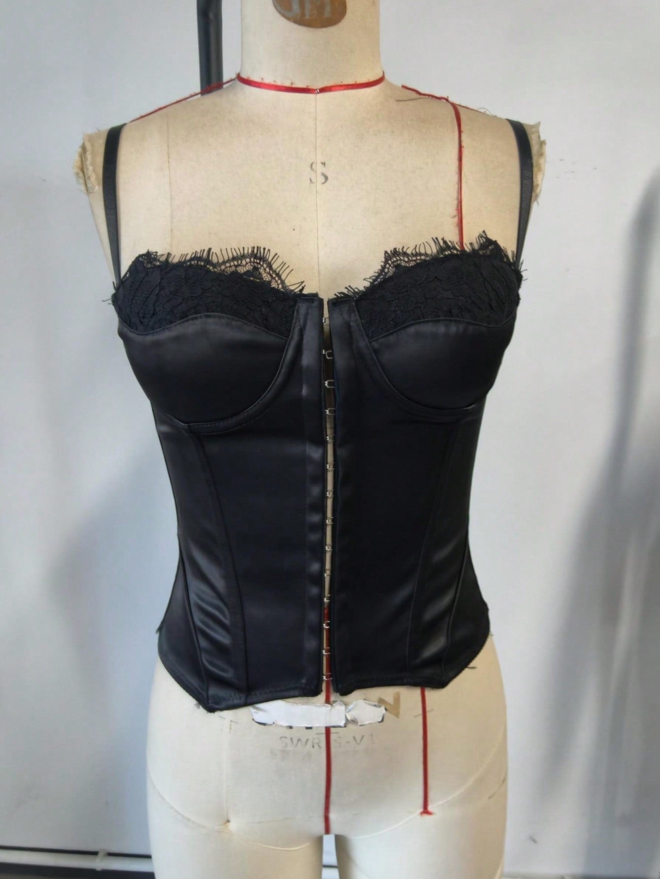Women's Black Corset Bustier Top