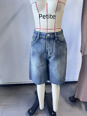 Women's Vintage Blue Wide-Leg Denim Jeans
