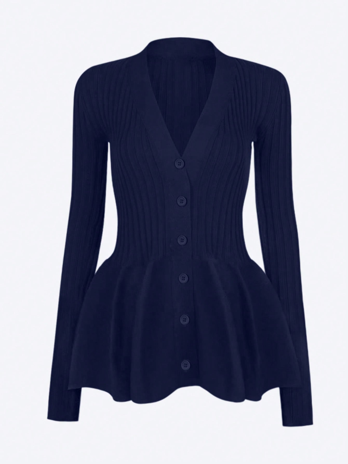 Women's Blue Ribbed Knit Midi bodycon dress with sleeveless