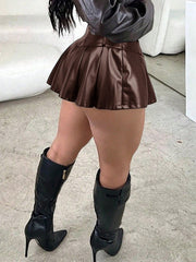 Women's Brown Mini Skirt