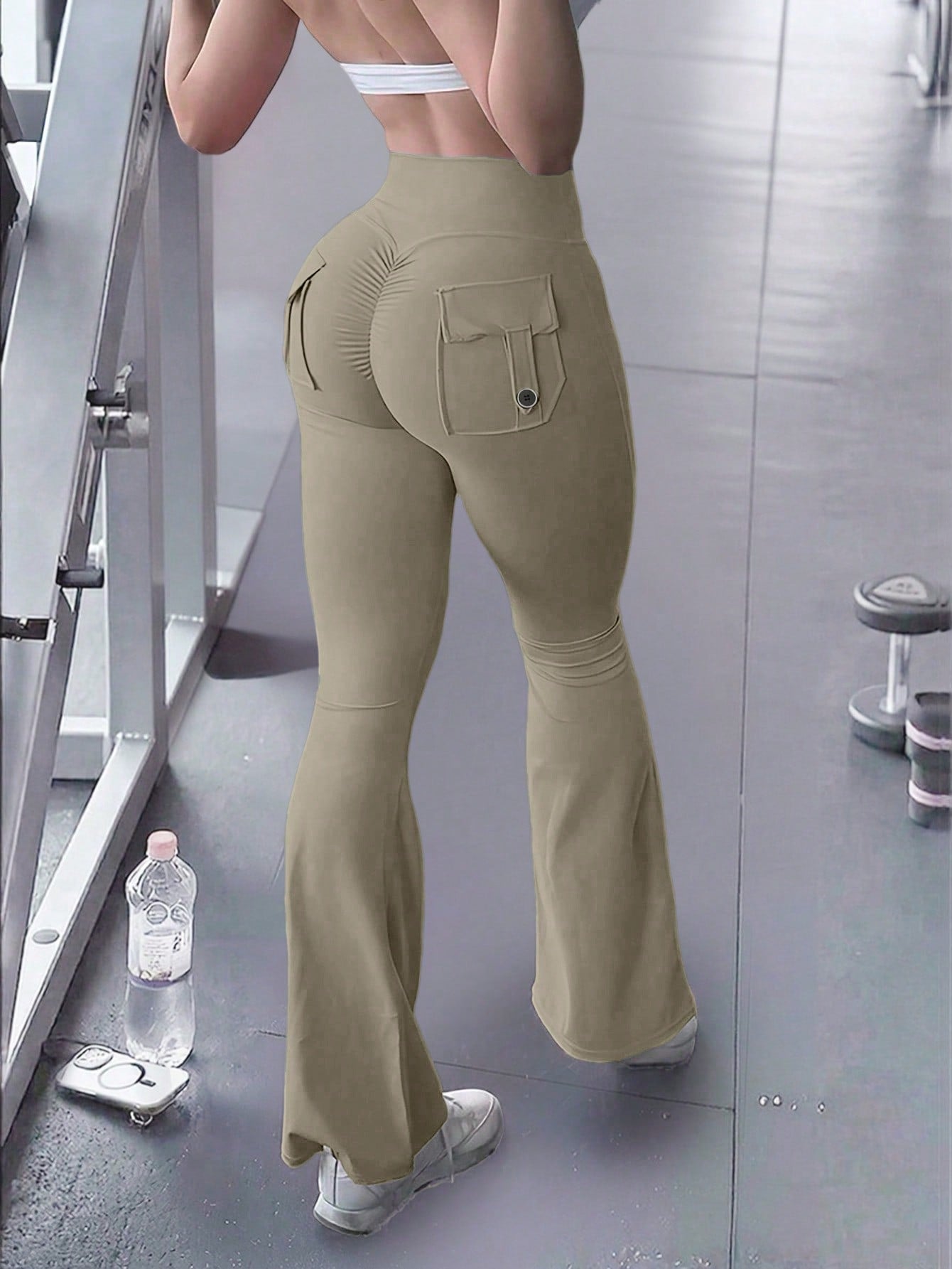 Women's Apricot High-Waist Yoga Pants