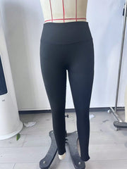 Women's Black High-Waisted Flare Yoga Pants with Bootcut Leg