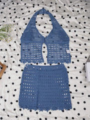 Women's Blue Off-Shoulder Bodycon Mini Dress