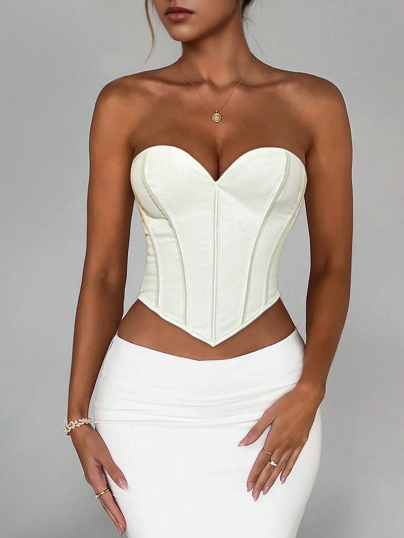 Women's Sexy Sweetheart Neckline Corset Top Slim Fit Sleeveless Party Clubwear