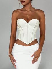 Women's Sexy Sweetheart Neckline Corset Top Slim Fit Sleeveless Party Clubwear
