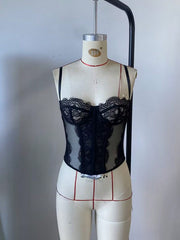 Women's Black Corset Top