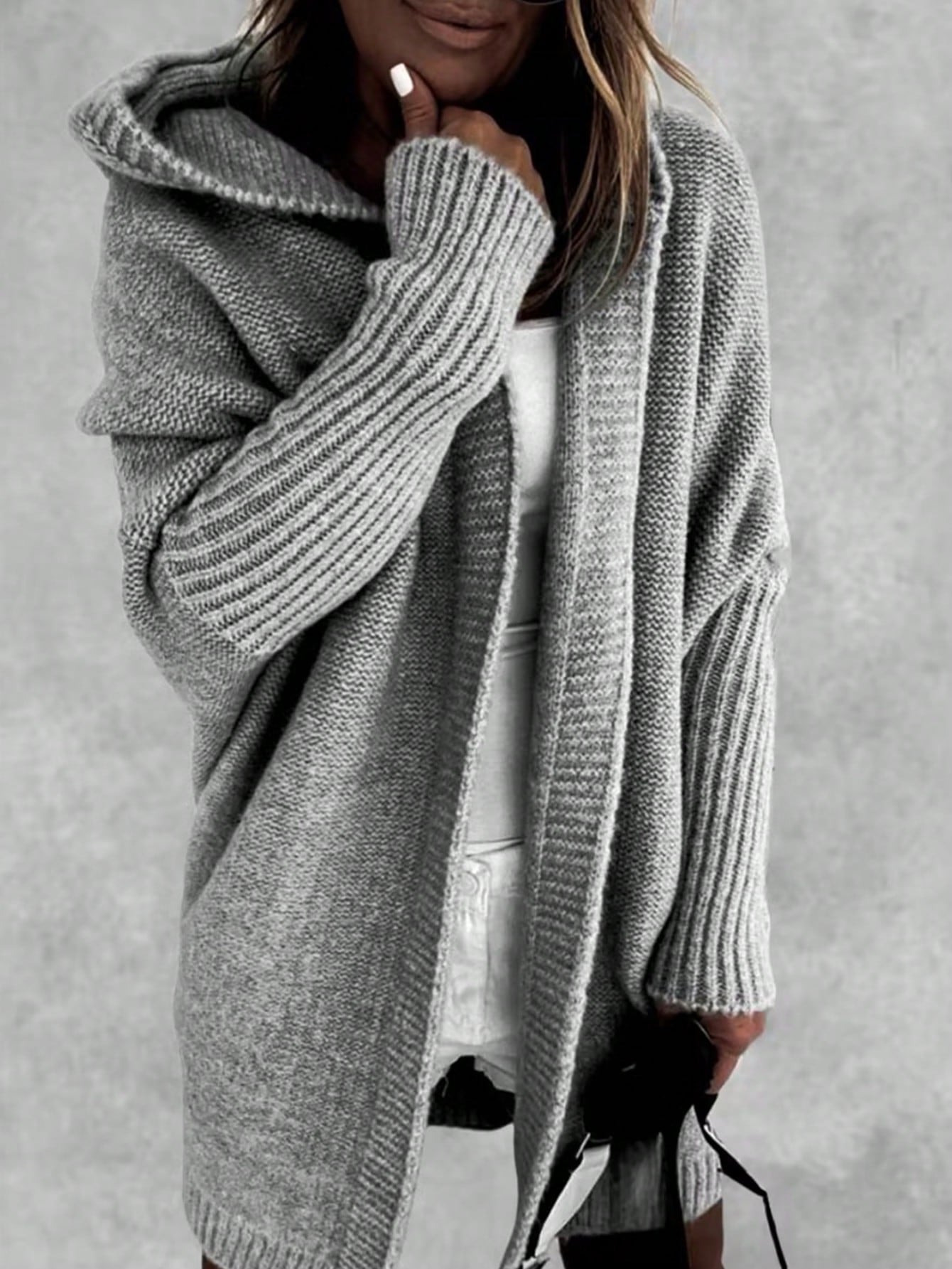 Women's Grey Pleated Midi Dress