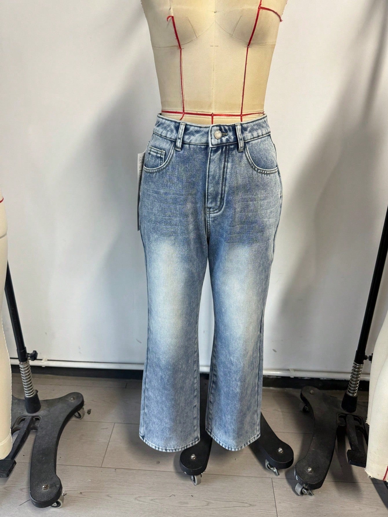 Women's Acid Wash Blue Jeans