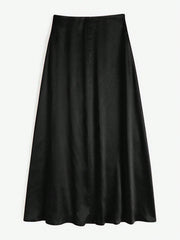 Women's Black Polyester Mini skirt with A-line
