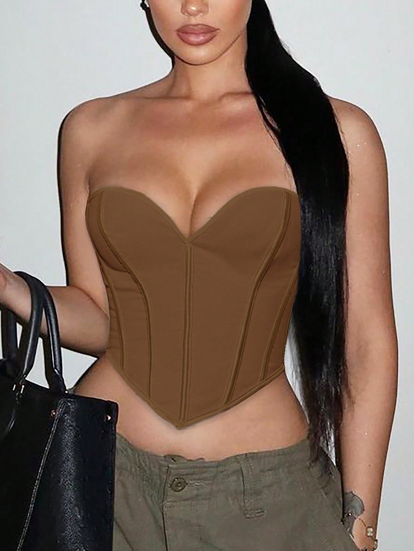 Women's Sexy Sweetheart Neckline Corset Top Slim Fit Sleeveless Party Clubwear