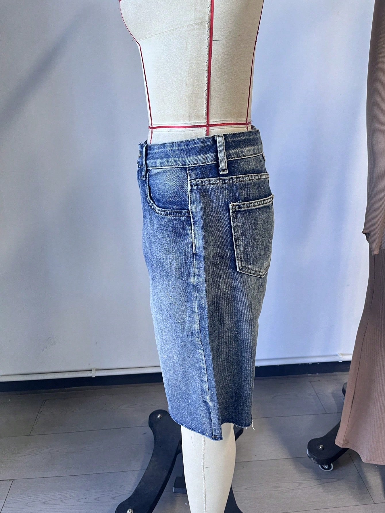 Women's Vintage Blue Wide-Leg Denim Jeans