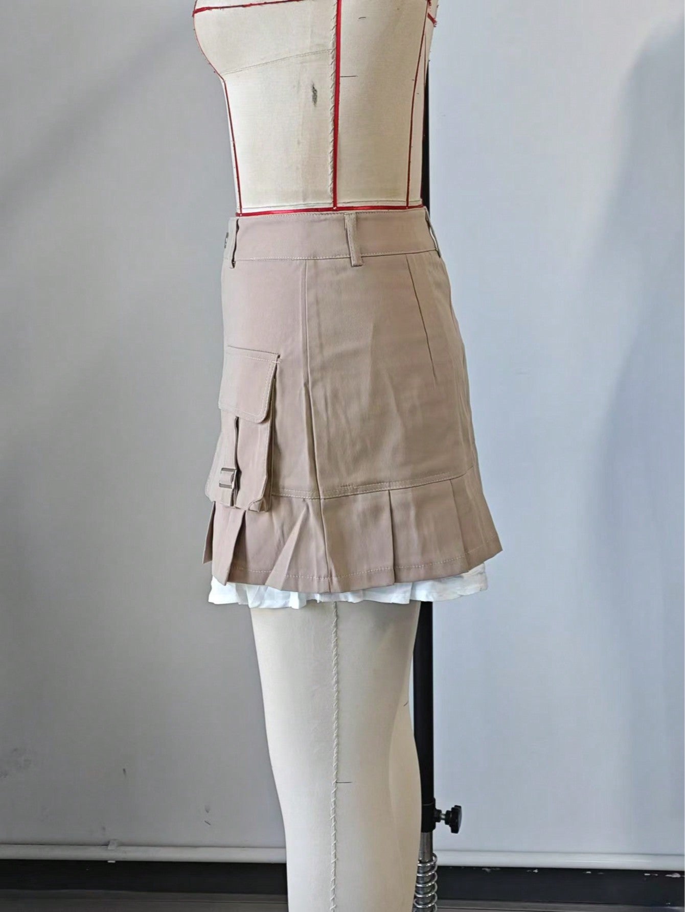 Women's Apricot A-Line Mini Skirt