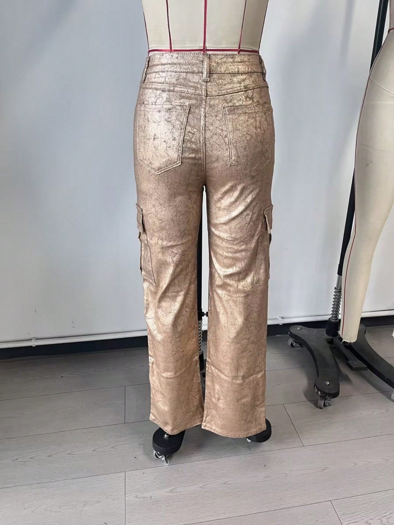 Women's Gold Corset Bustier Top