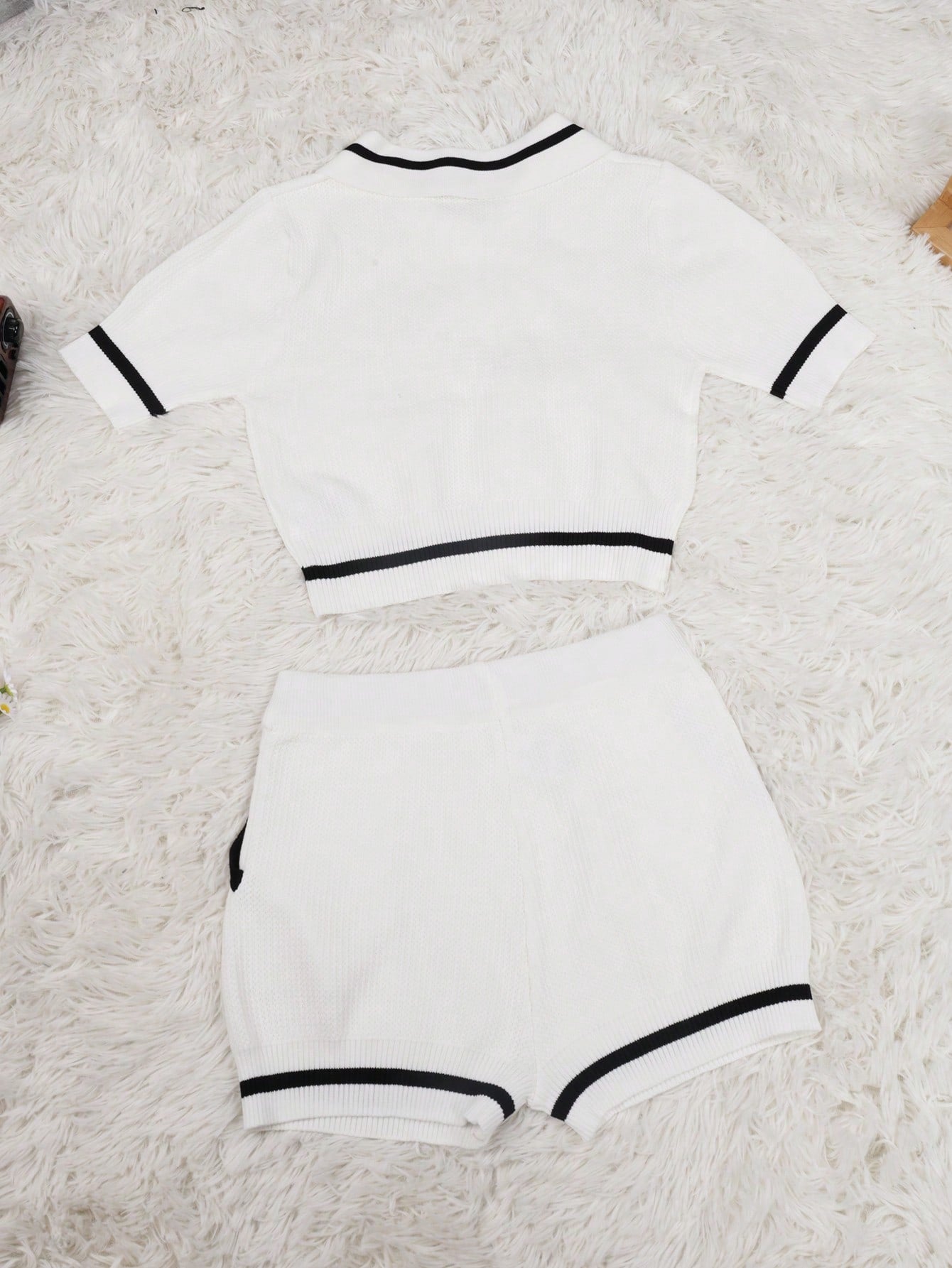 Women's White Ribbed Knit Midi Bodycon Dress
