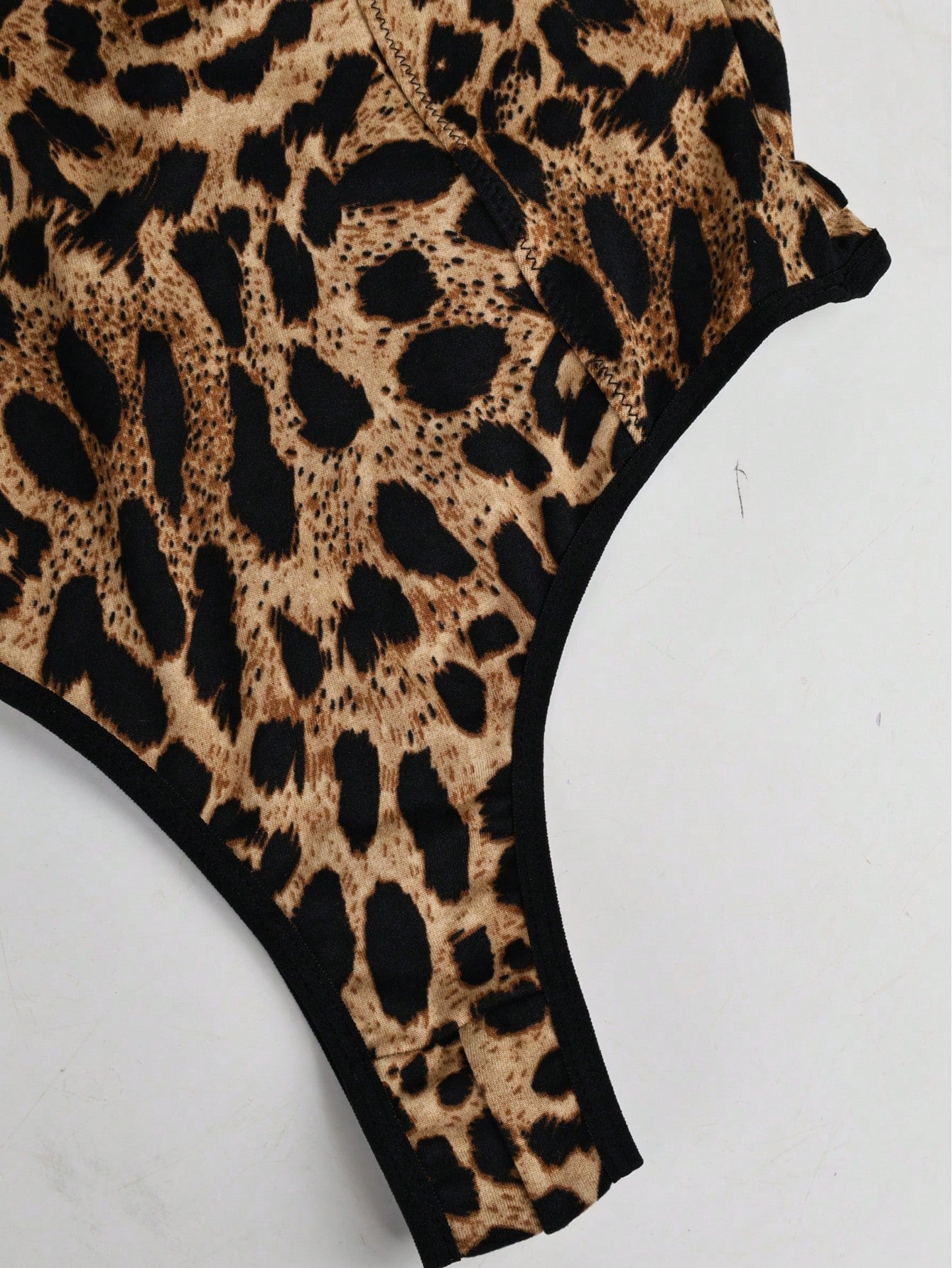 Women's Leopard Print Underwire Bodysuit with Thick Straps