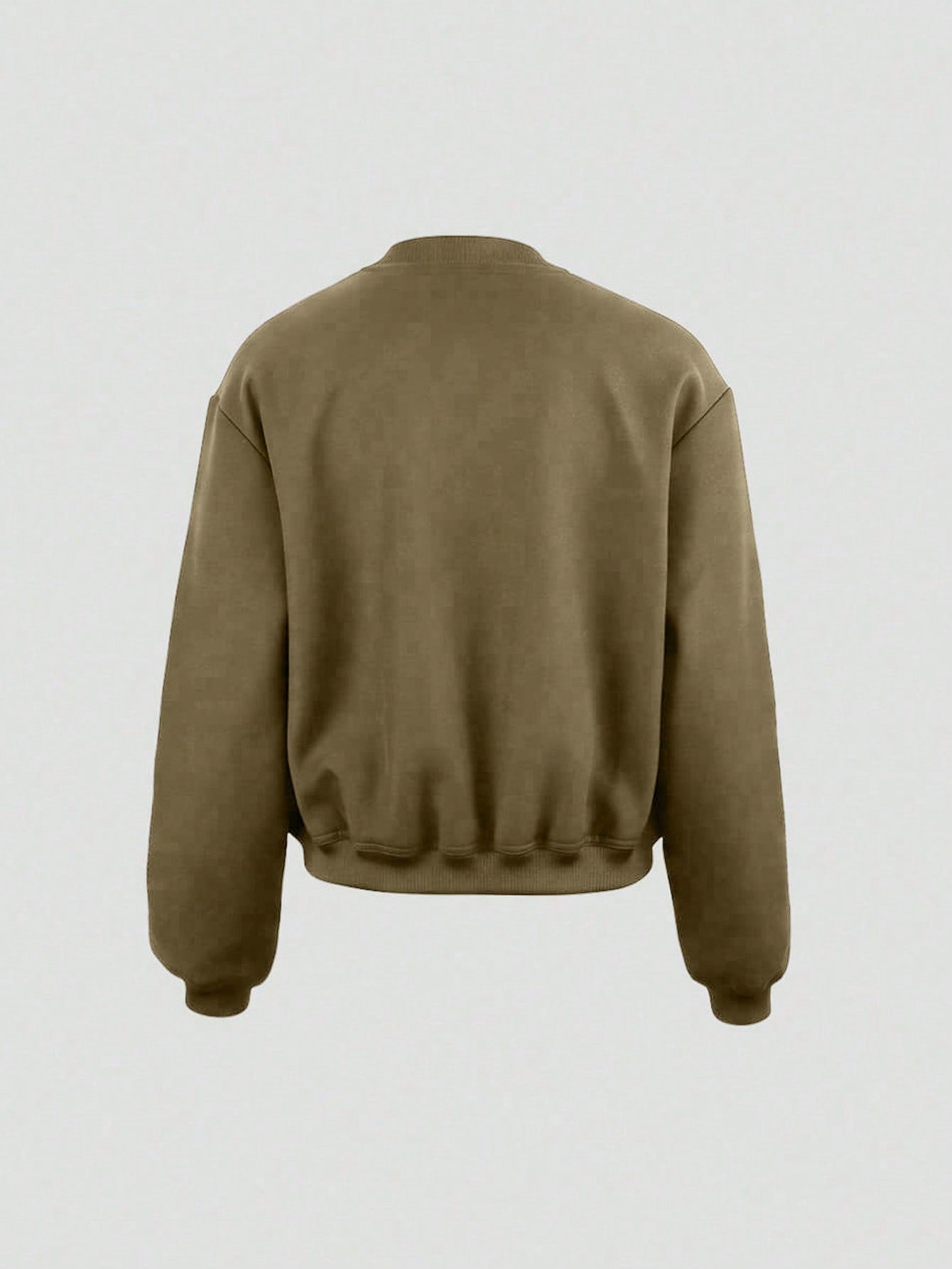 Women's Solid Army Green Button-Front Bomber Jacket
