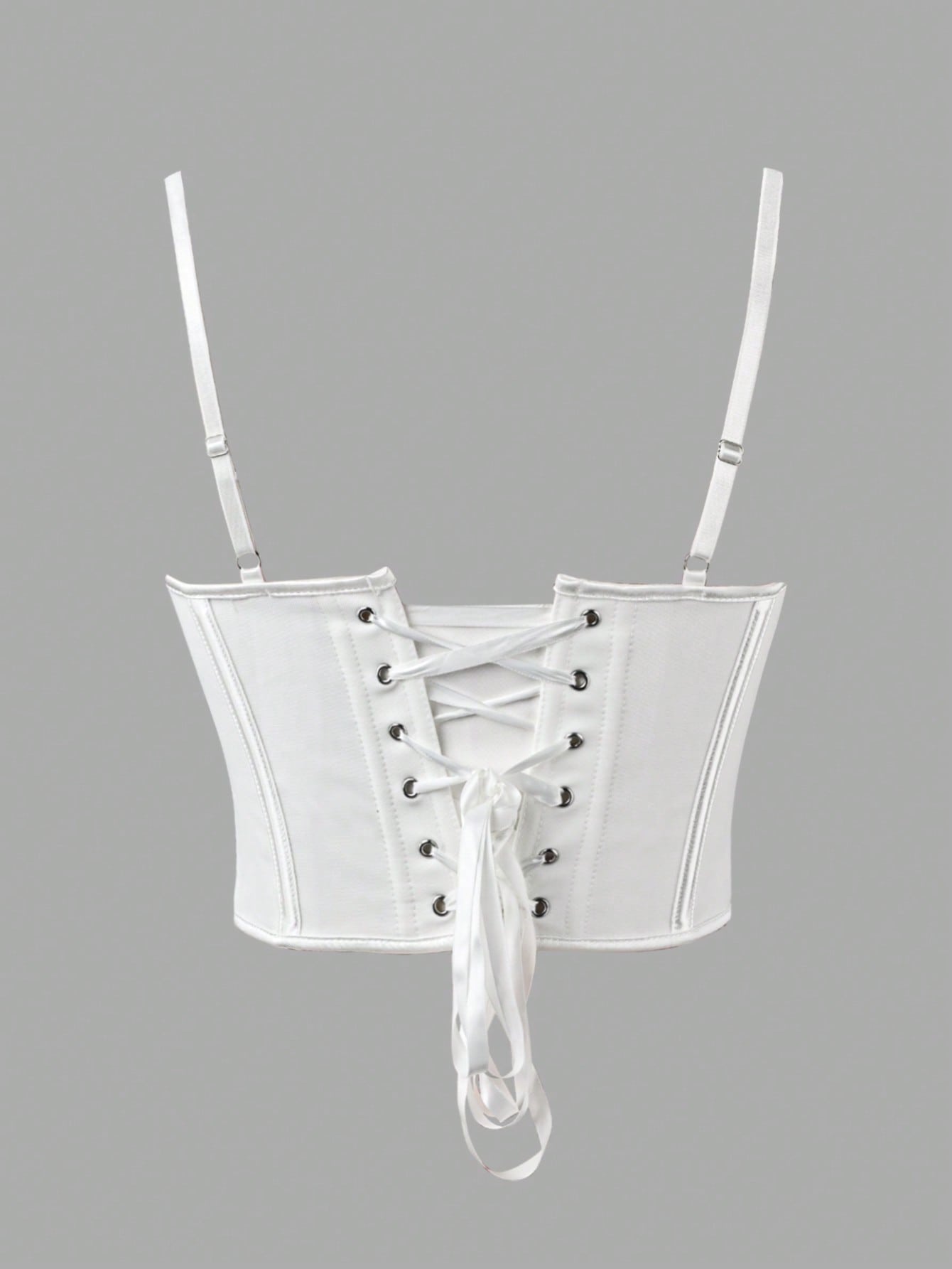 Women's Pure White Bustier Corset Top for Summer