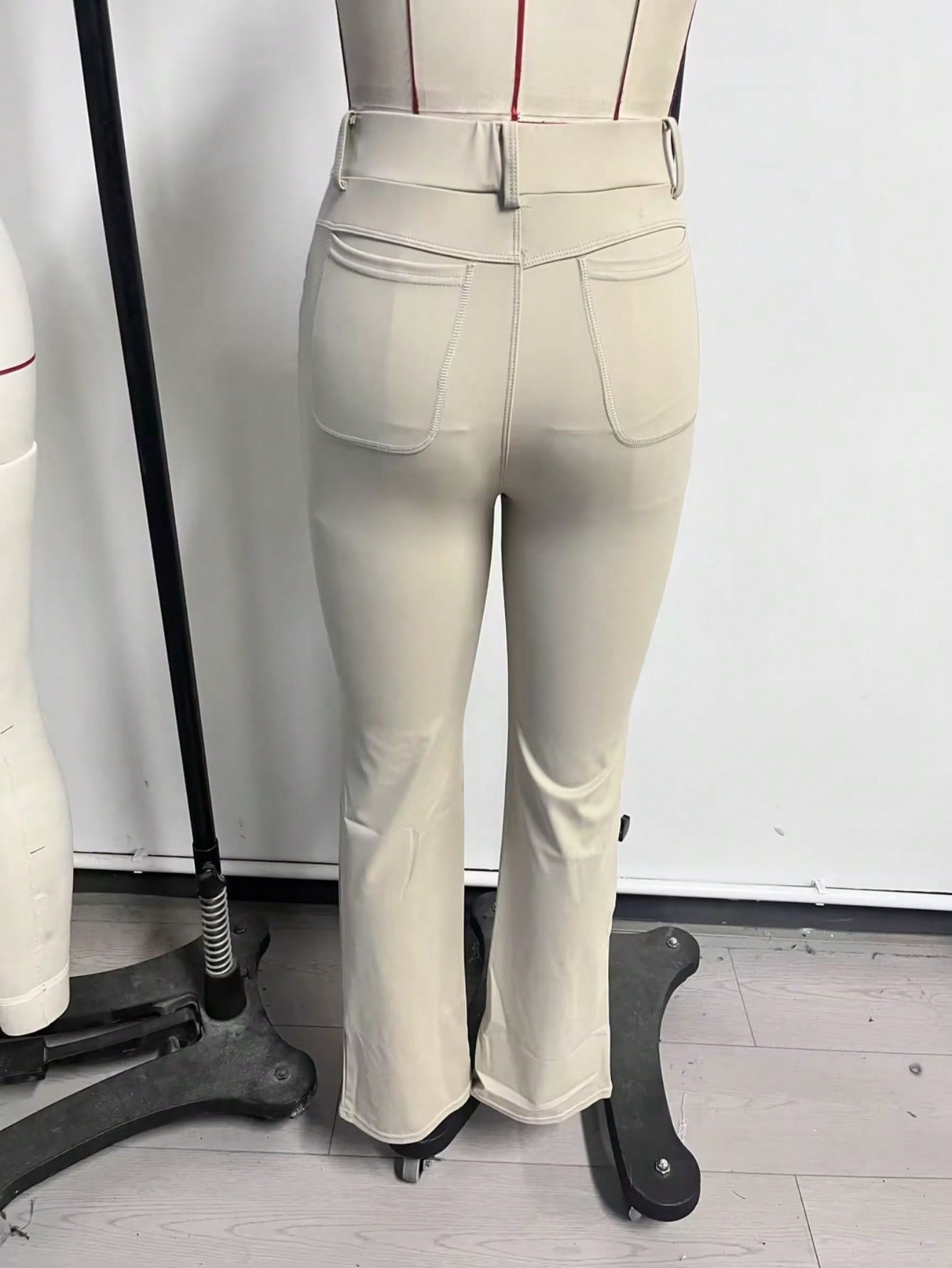 Women's Apricot High-Waisted Flare Yoga Pants with Bootcut Leg