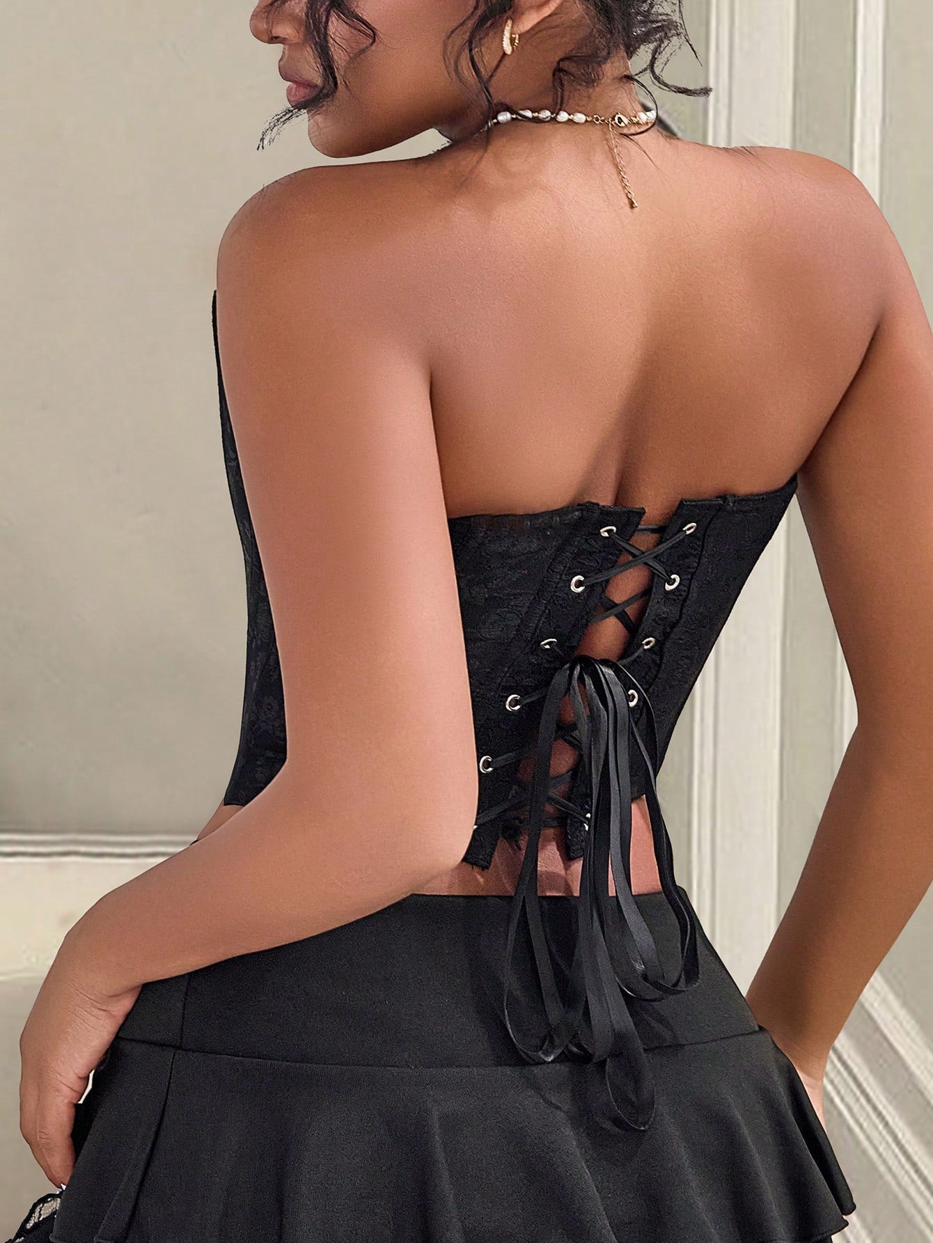 Women's Sexy Women's Lace Up Corset Top Gothic Style Bustier