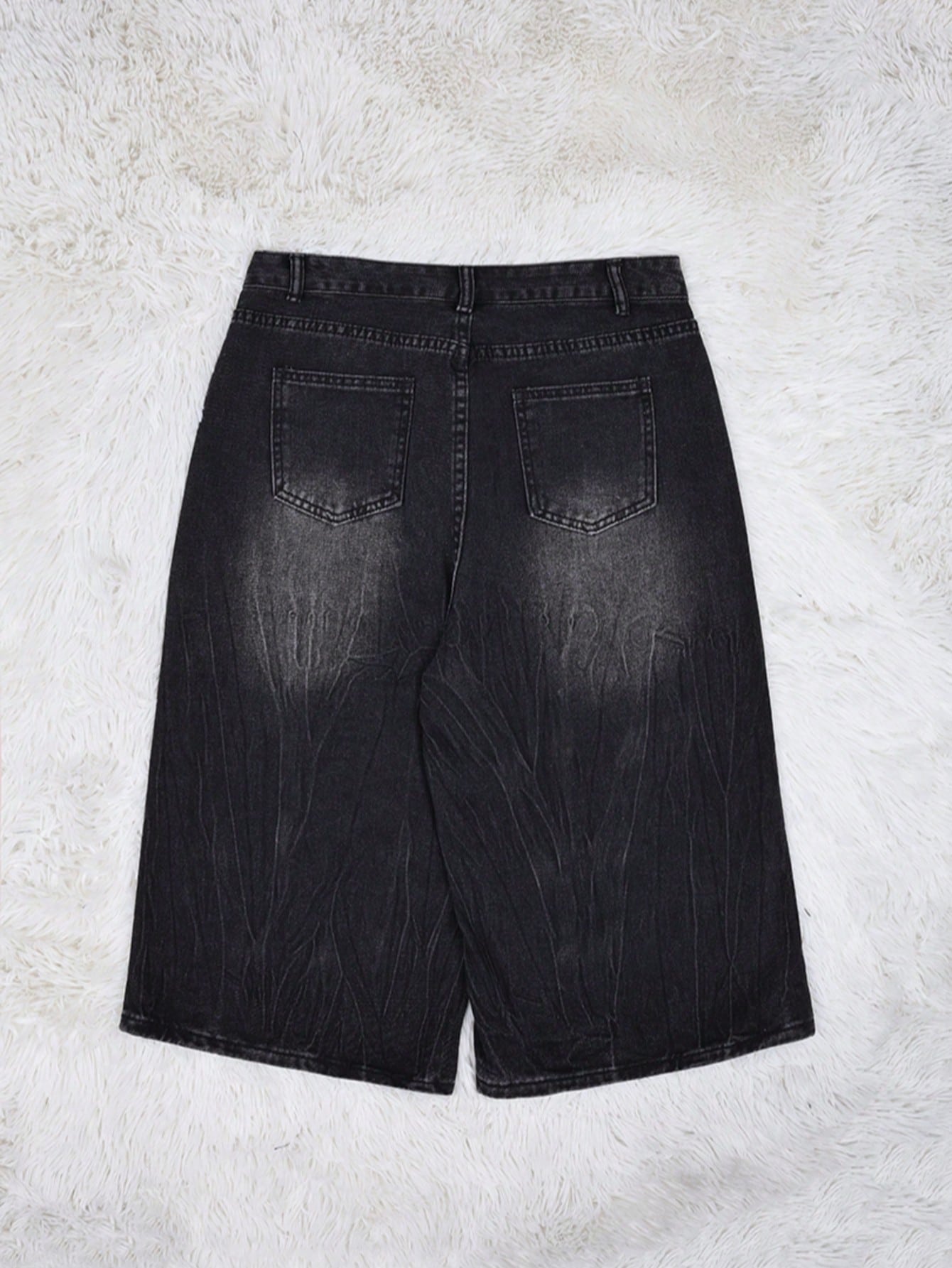 Women's Black High-Waist Straight Leg Jeans