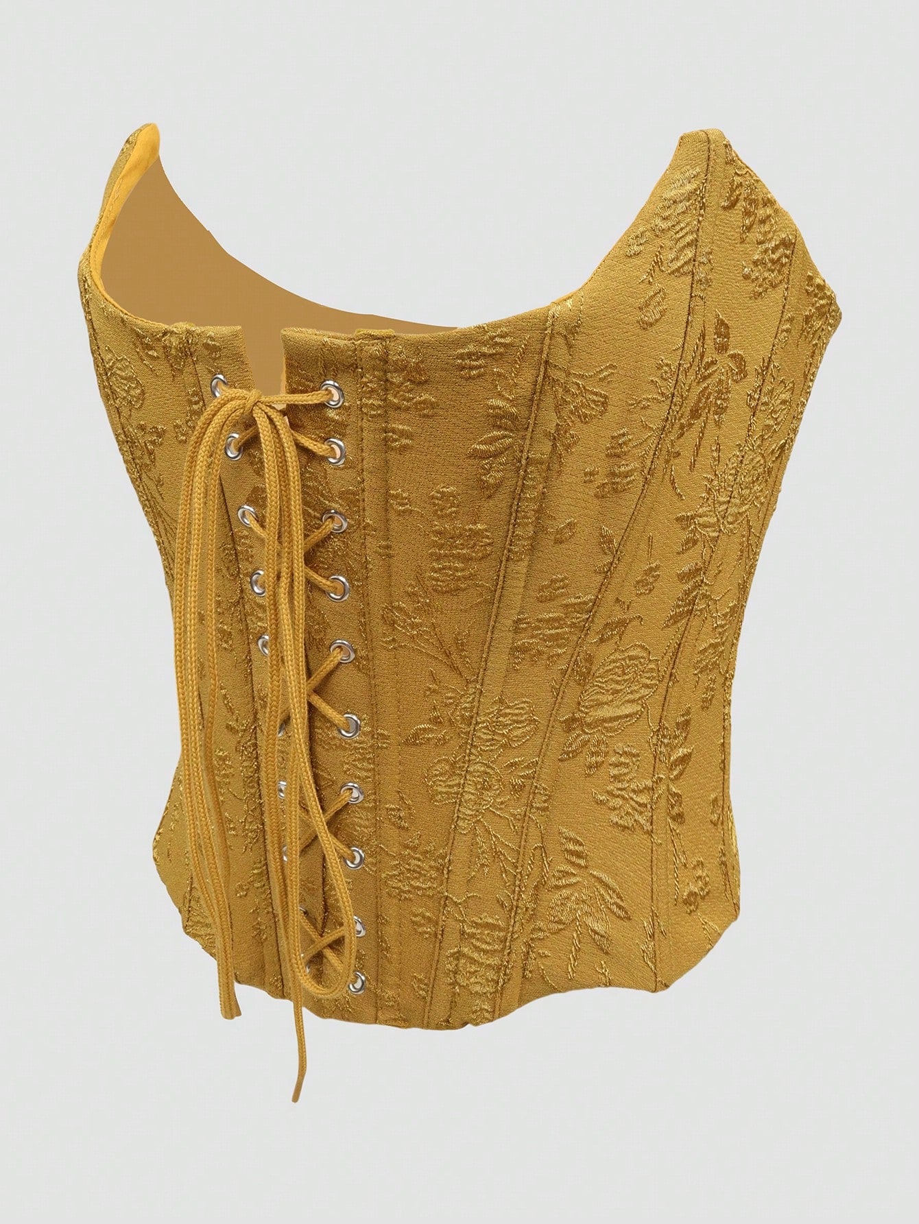Women's Mustard Corset Bustier Top
