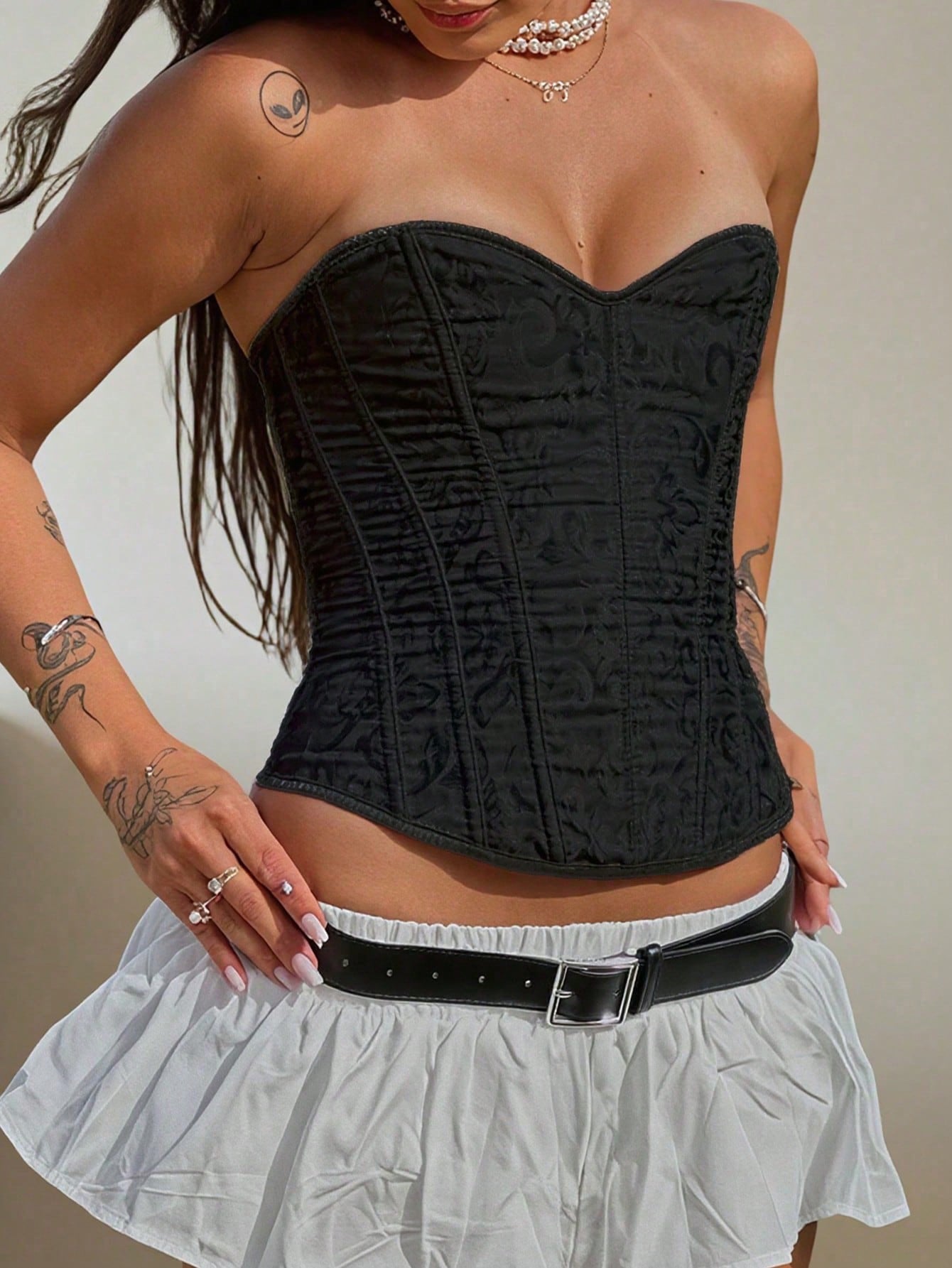 Women's 黑色 Corset