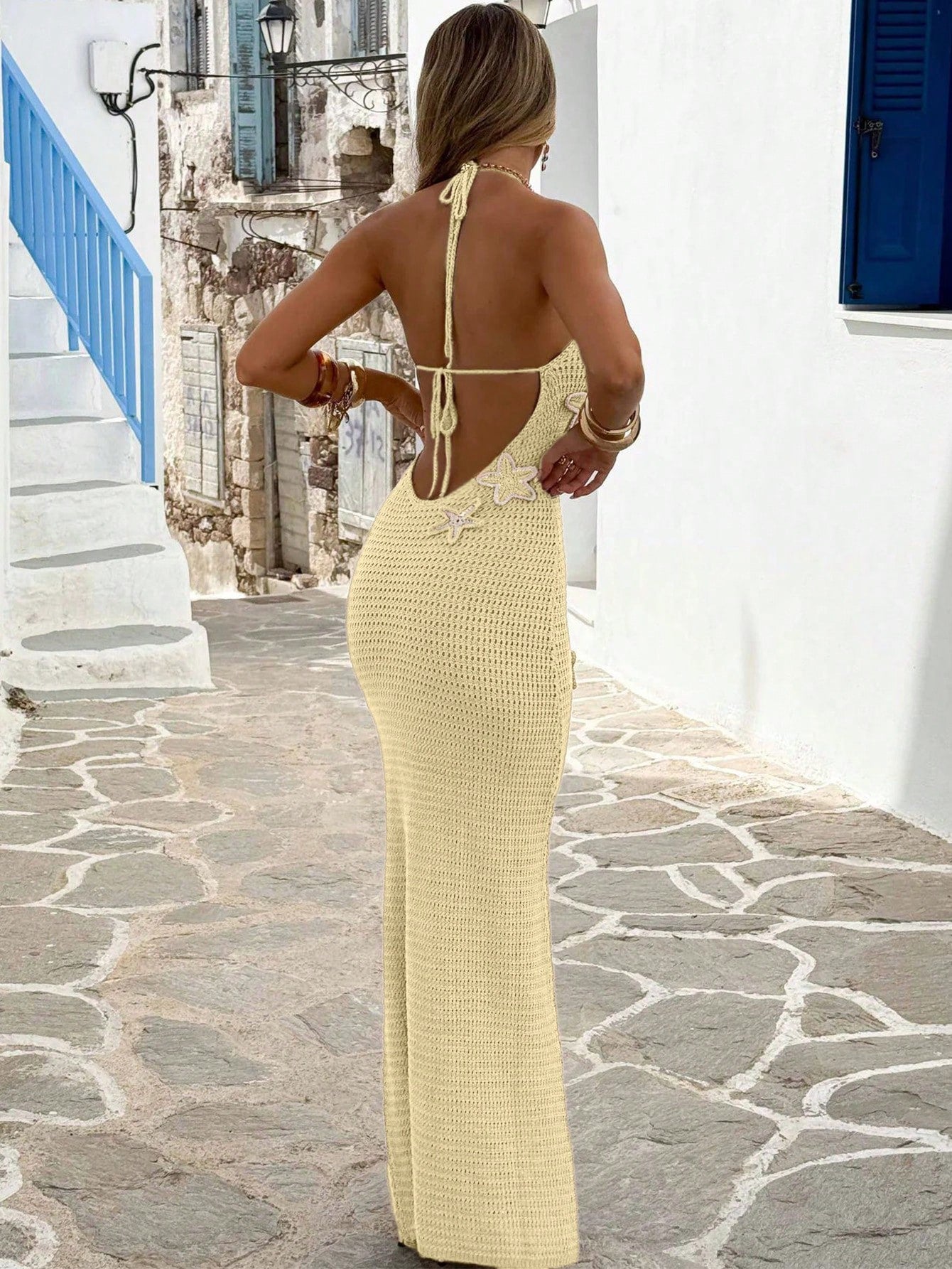 Women's Yellow Sleeveless Maxi Dress with Floral Embroidery, Elegant Spaghetti Strap Evening Gown for Special Occasions