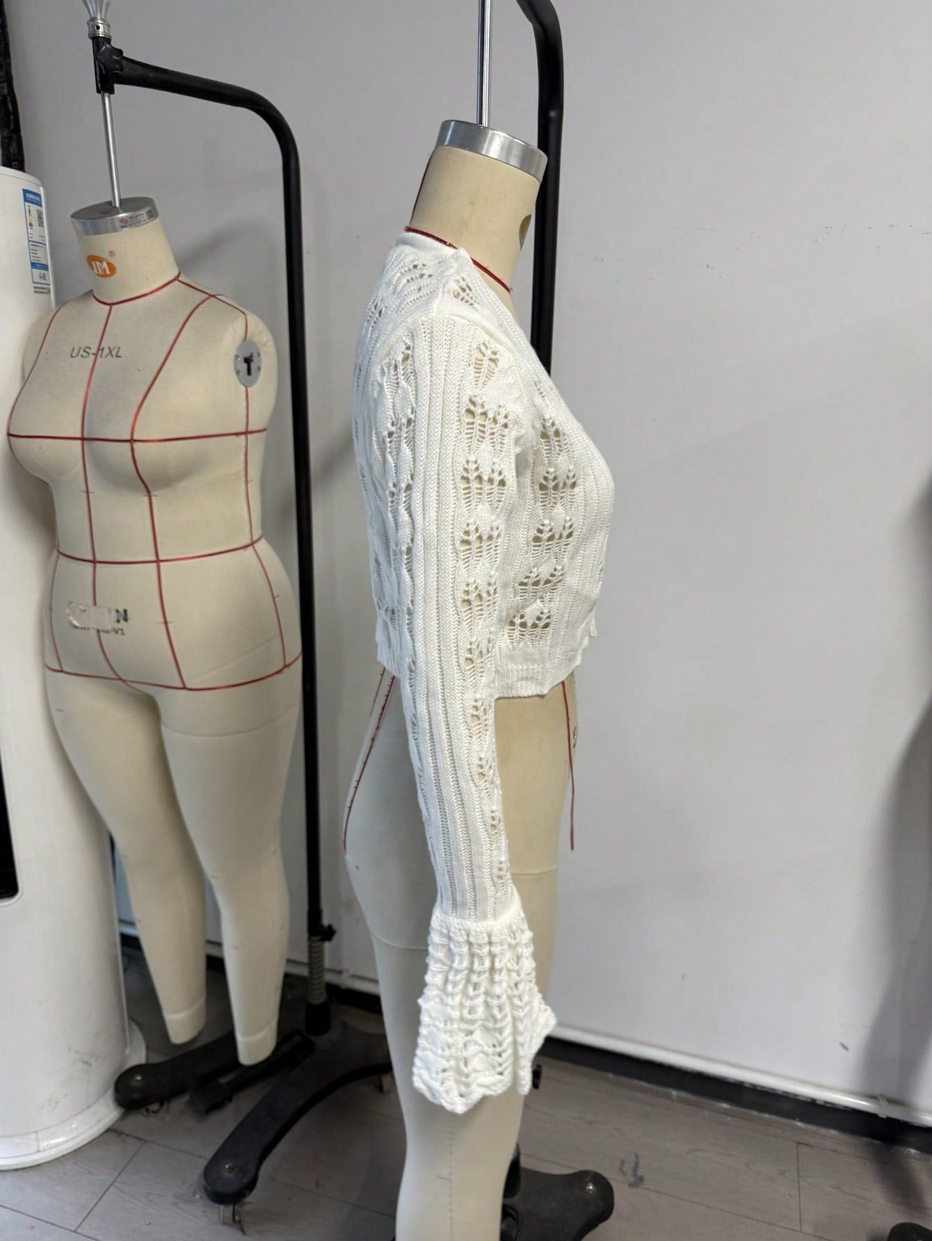 Women's White Ribbed Knit Henley Top with Button Placket