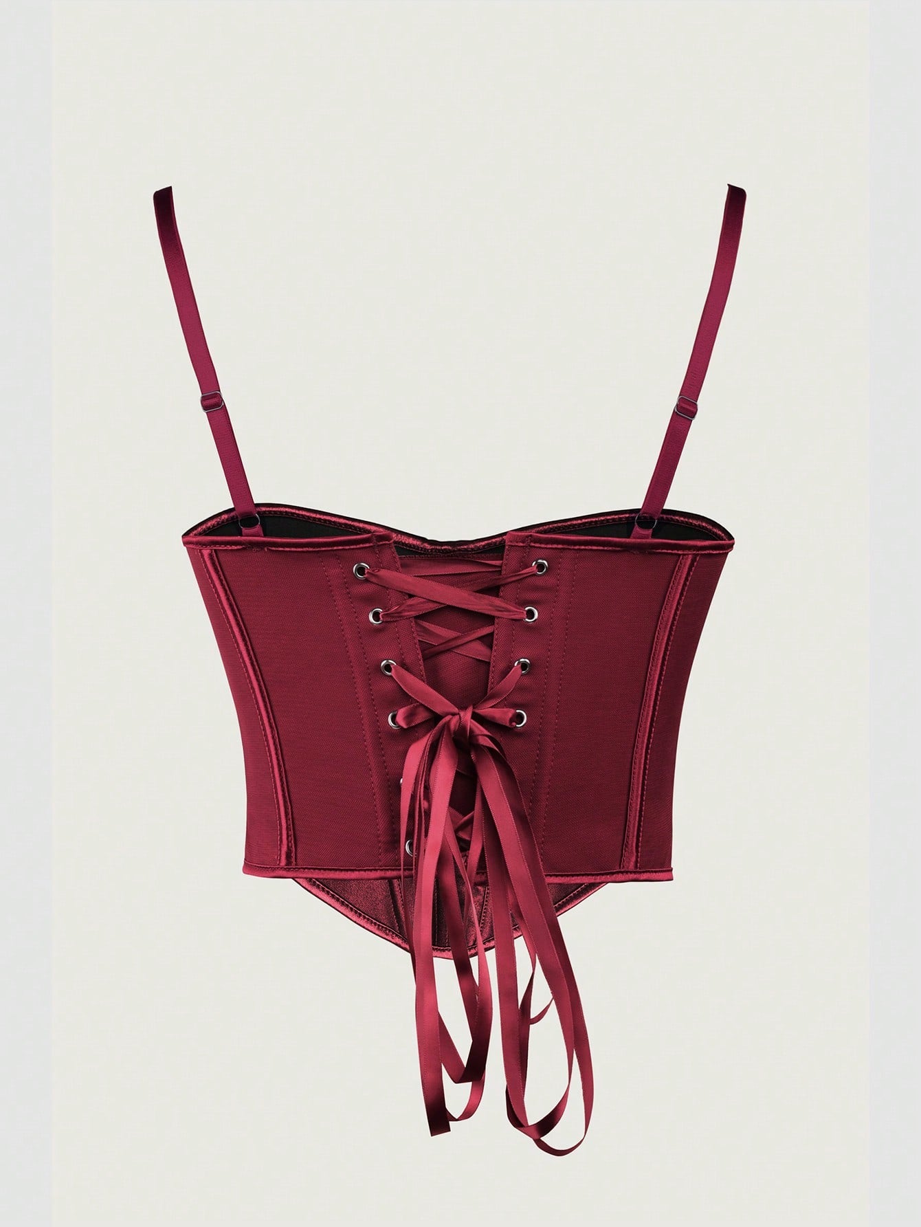 Women's Elegant Wine Red Velvet Corset Bustier Top