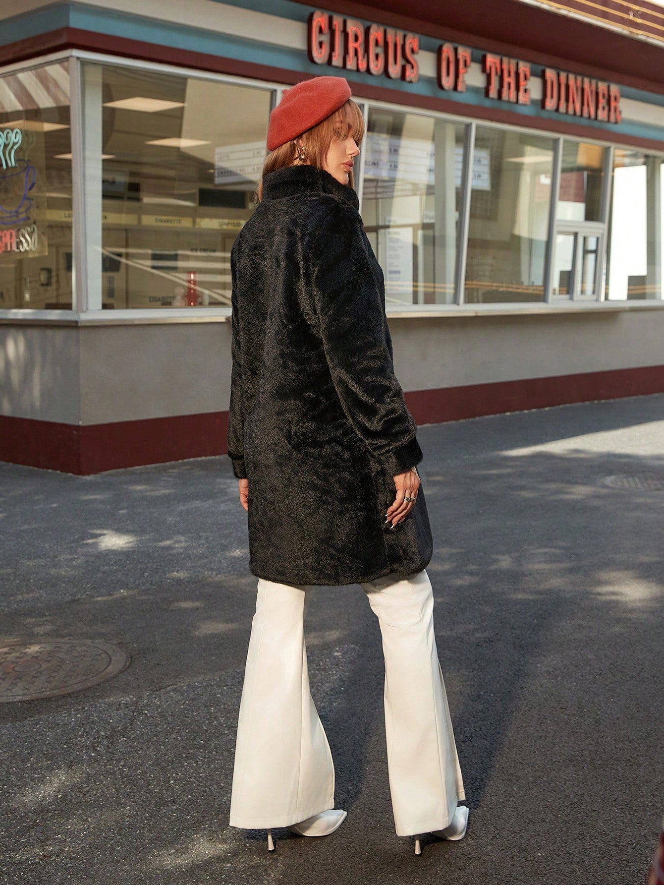 Women's Black Winter Parka Jacket