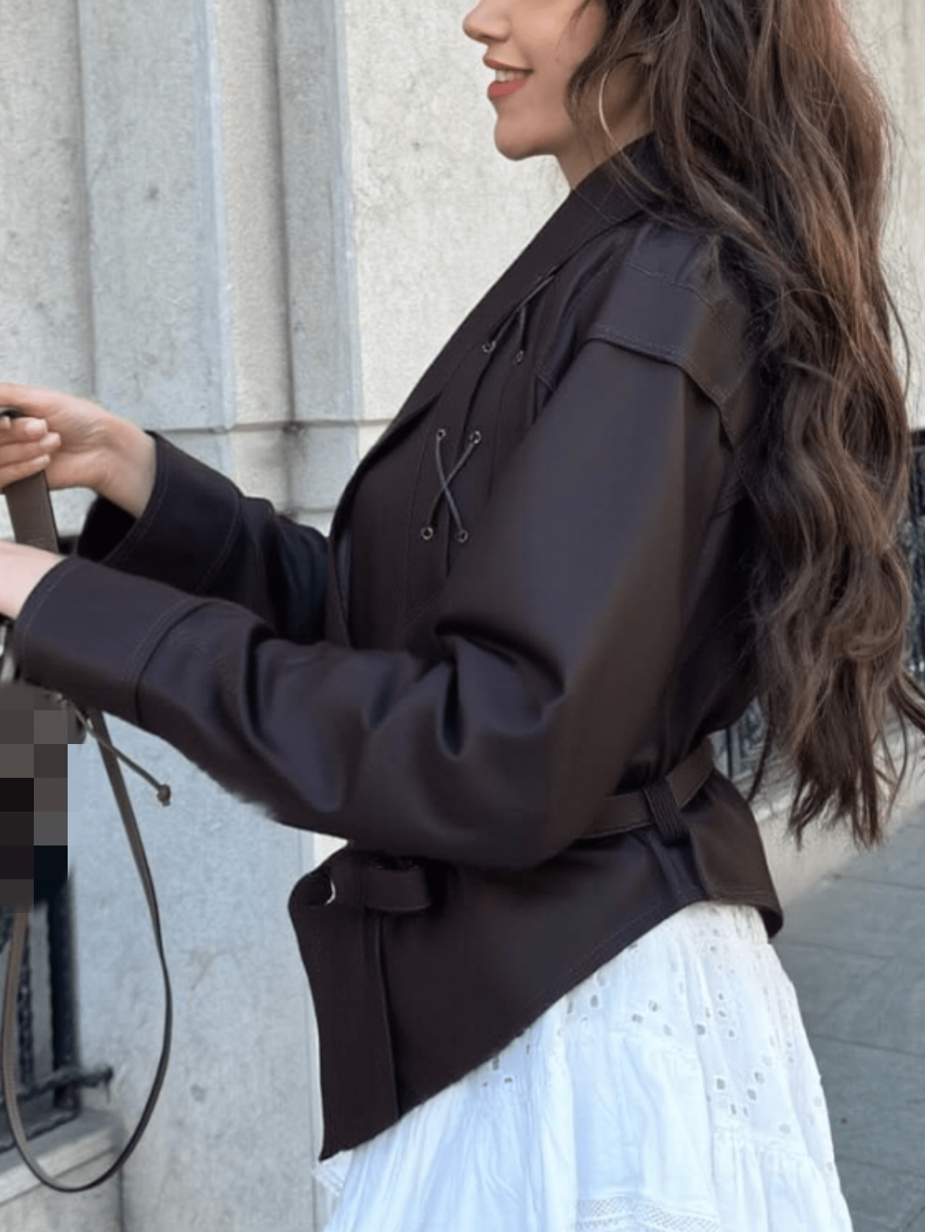 Women's Brown Faux Fur Jacket - Retro Glamorous Casual & Streetwear Outerwear