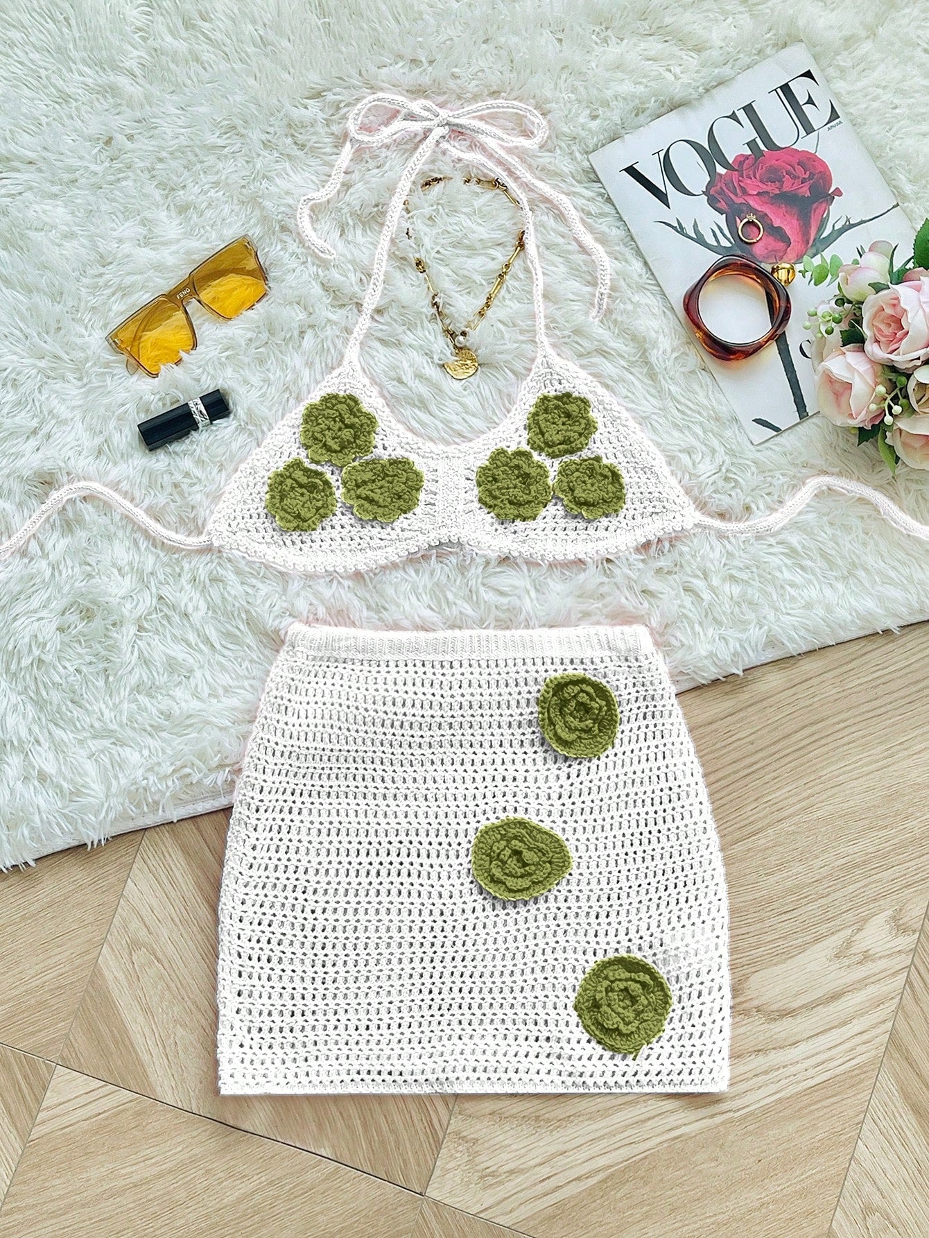 Women's White Two Piece Sets