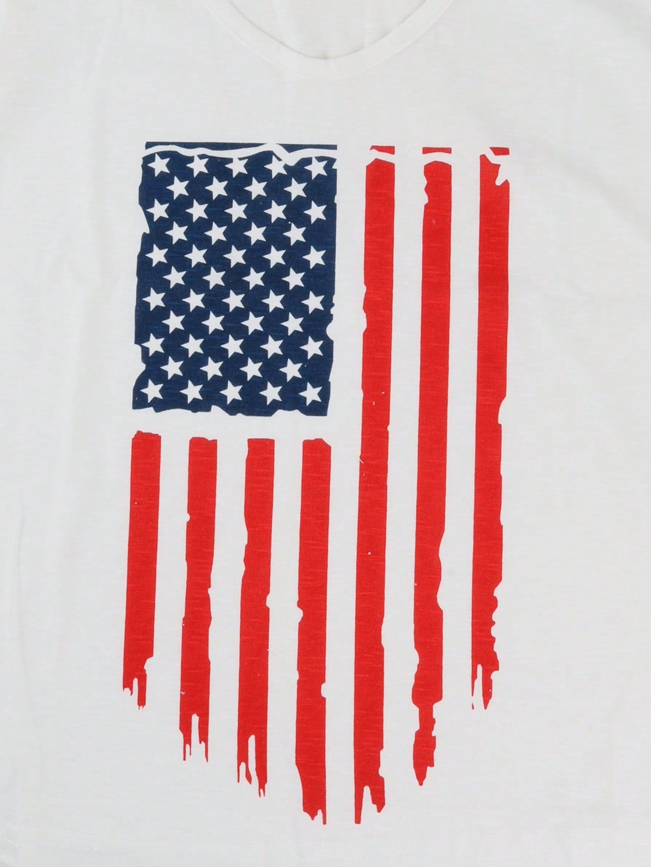Women's Women Sleeveless American Flag Graphic Tank Top Distressed USA Flag Print
