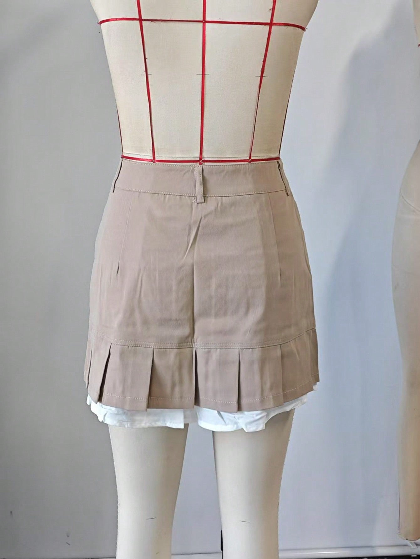 Women's Apricot A-Line Mini Skirt