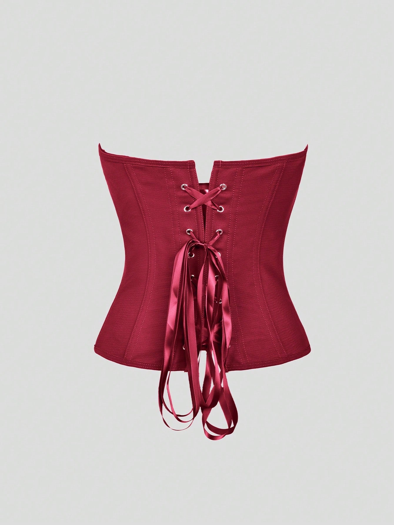 Women's Red Corset Bustier Top
