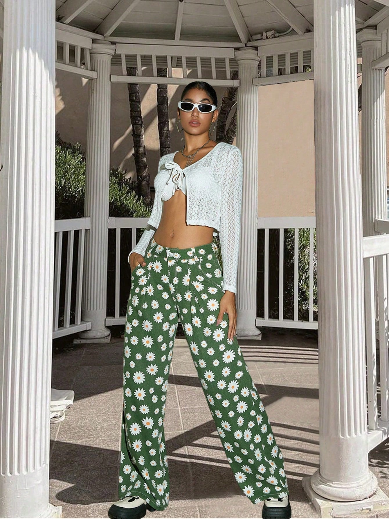 Women's Green High-Waist Yoga Leggings