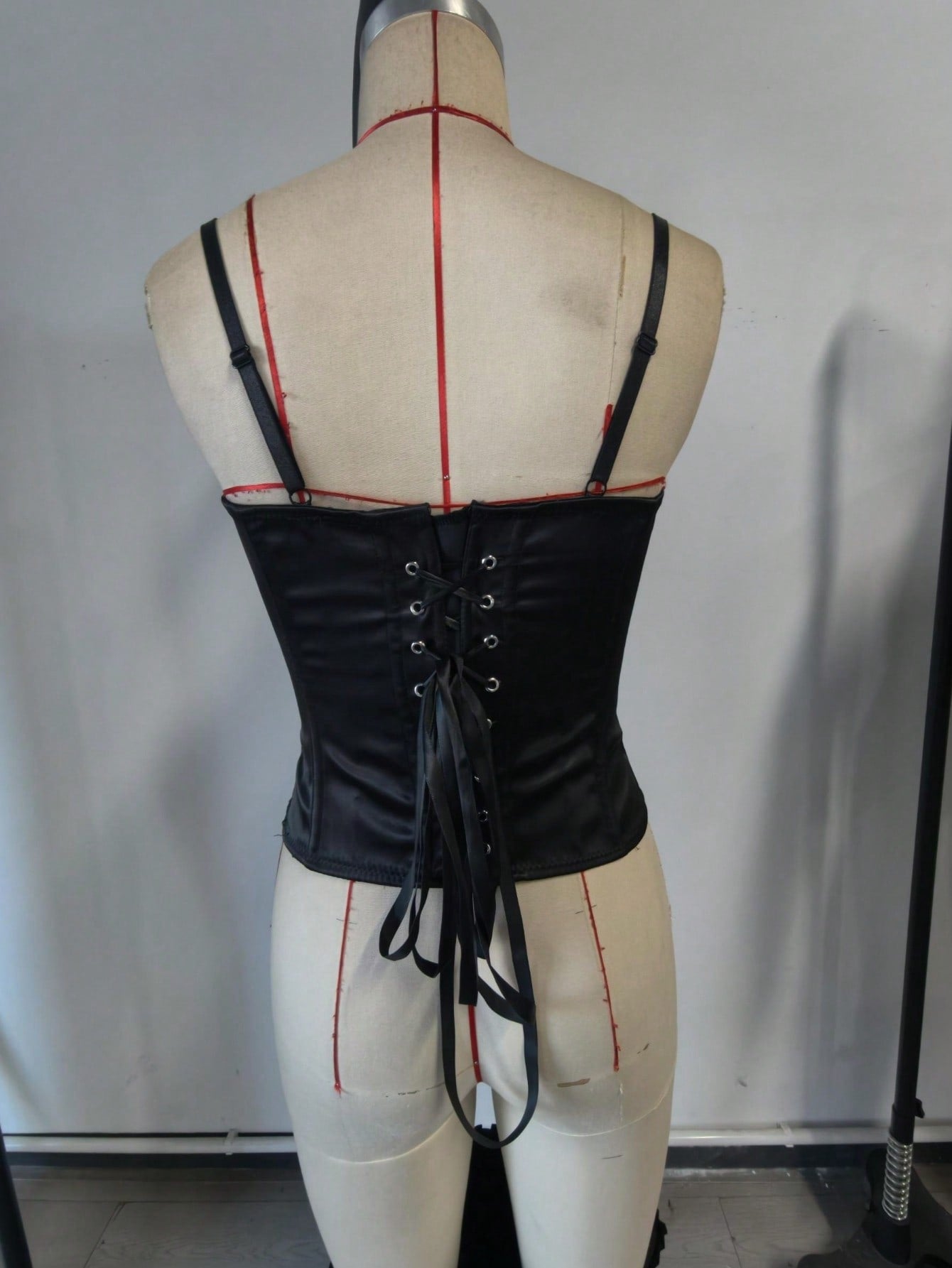Women's Black Corset Bustier Top