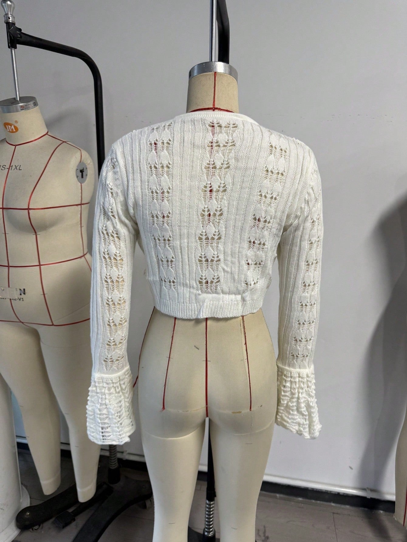 Women's White Ribbed Knit Henley Top with Button Placket
