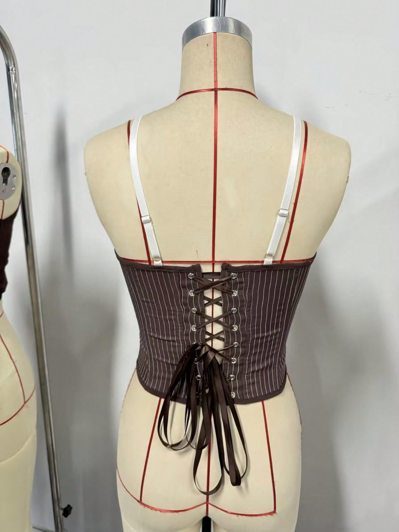 Women's Brown Corset Bustier Top
