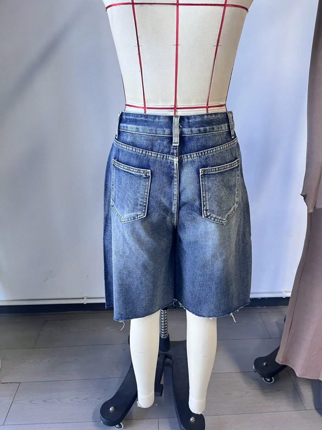 Women's Vintage Blue Wide-Leg Denim Jeans