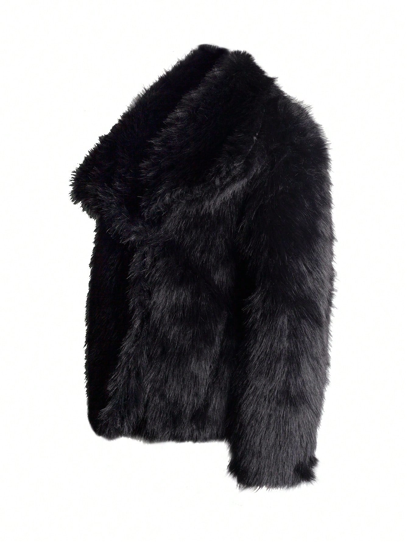 Women's Black Fleece Warm Long Coat